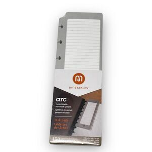 Arc System Task Pads White And Gray 2-1/2” X 7-1/2” 150 Sheets By Staples #20130